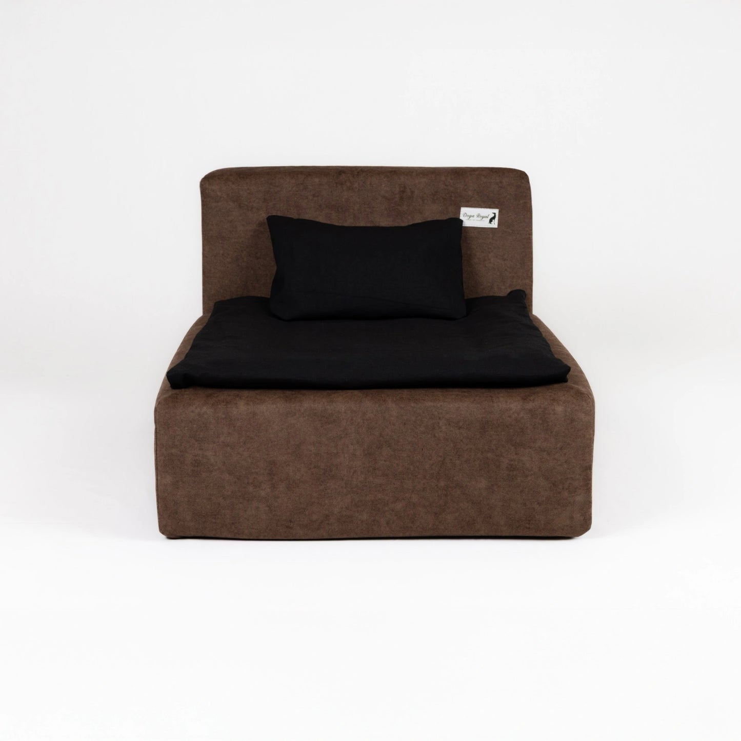 Small luxury dog bed bundle with duvet and black cover – premium designer dog bed by Doga Royal for modern interiors.