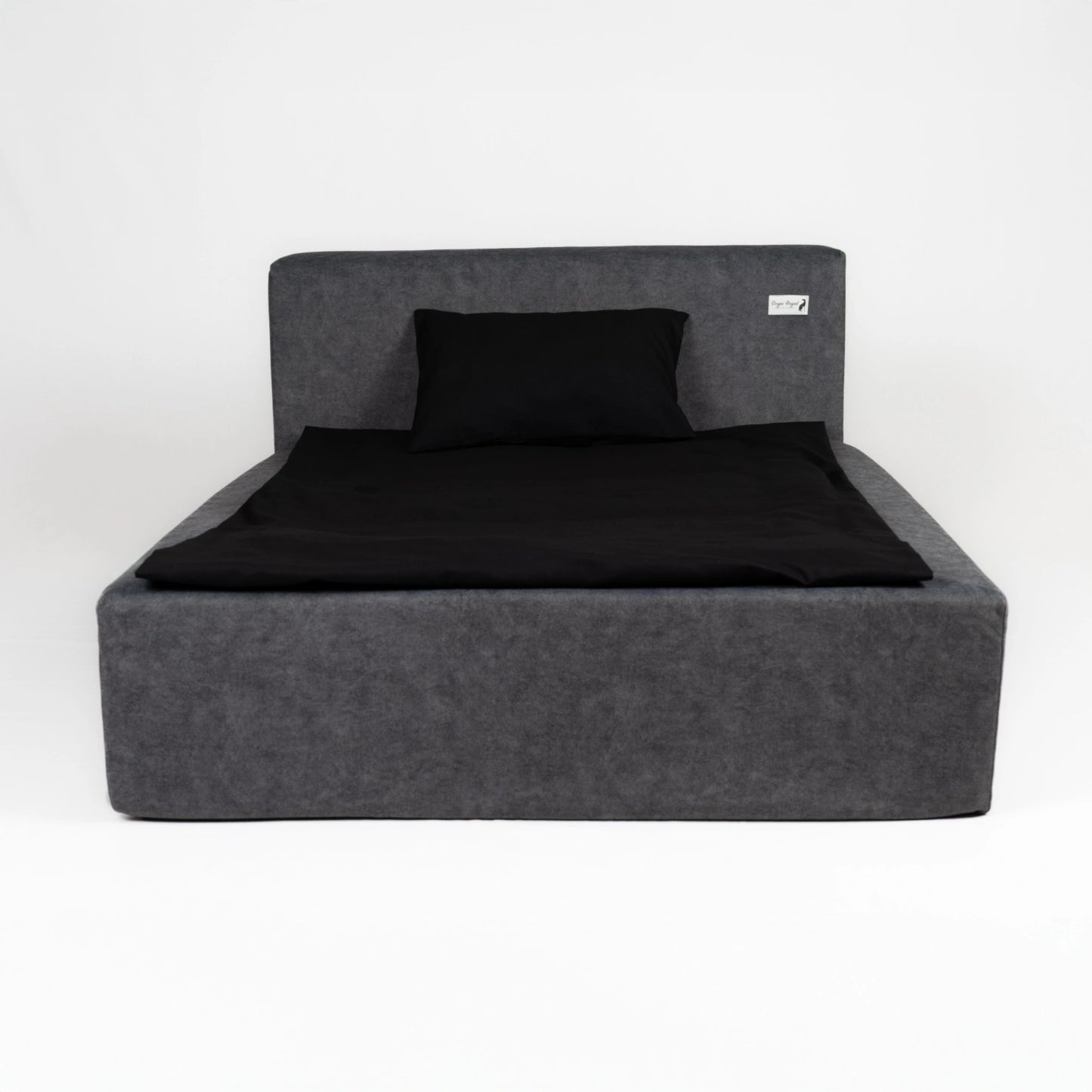 Large luxury dog bed bundle with duvet and black cover – premium designer dog bed by Doga Royal for modern interiors.